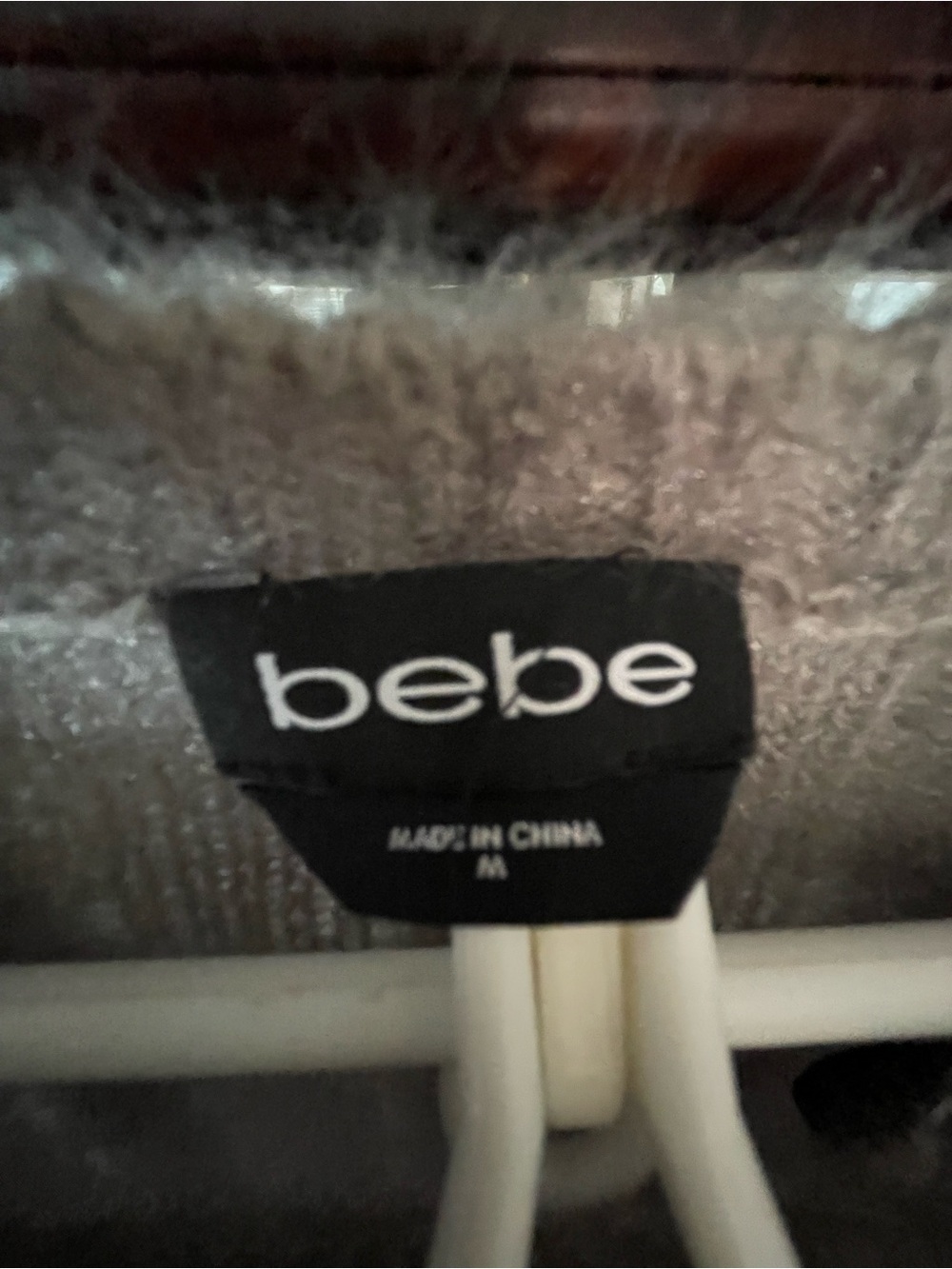 bebe Plush Sweater in Gray